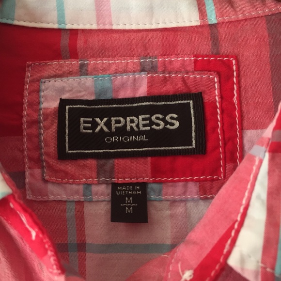 Plaid Button Down by Express - Picture 3 of 4